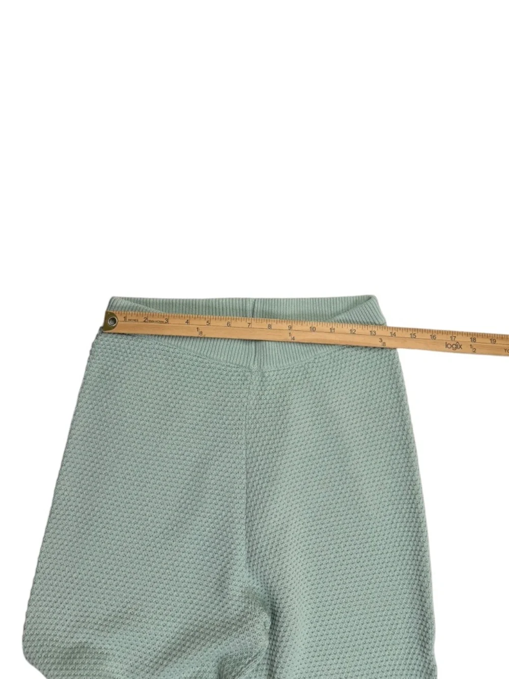 Free People Hailee Waffle Knit Lounge Set Sage Green Small 2 Piece